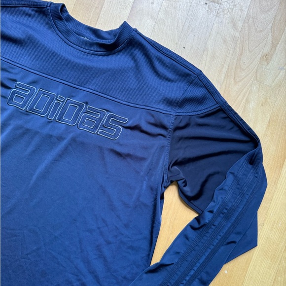 Vintage 90S Adidas Centre Logo Hype Jersey Long-sleeve - Picture 3 of 5